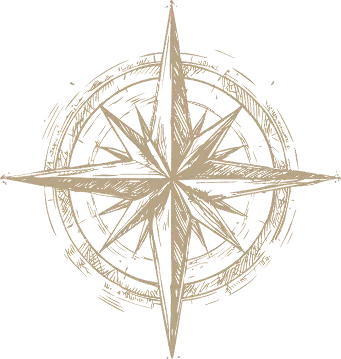 dessin boussole marron