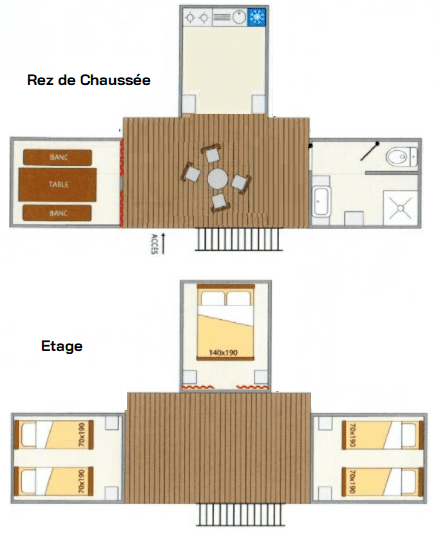 Cabane Perchee personnes plan